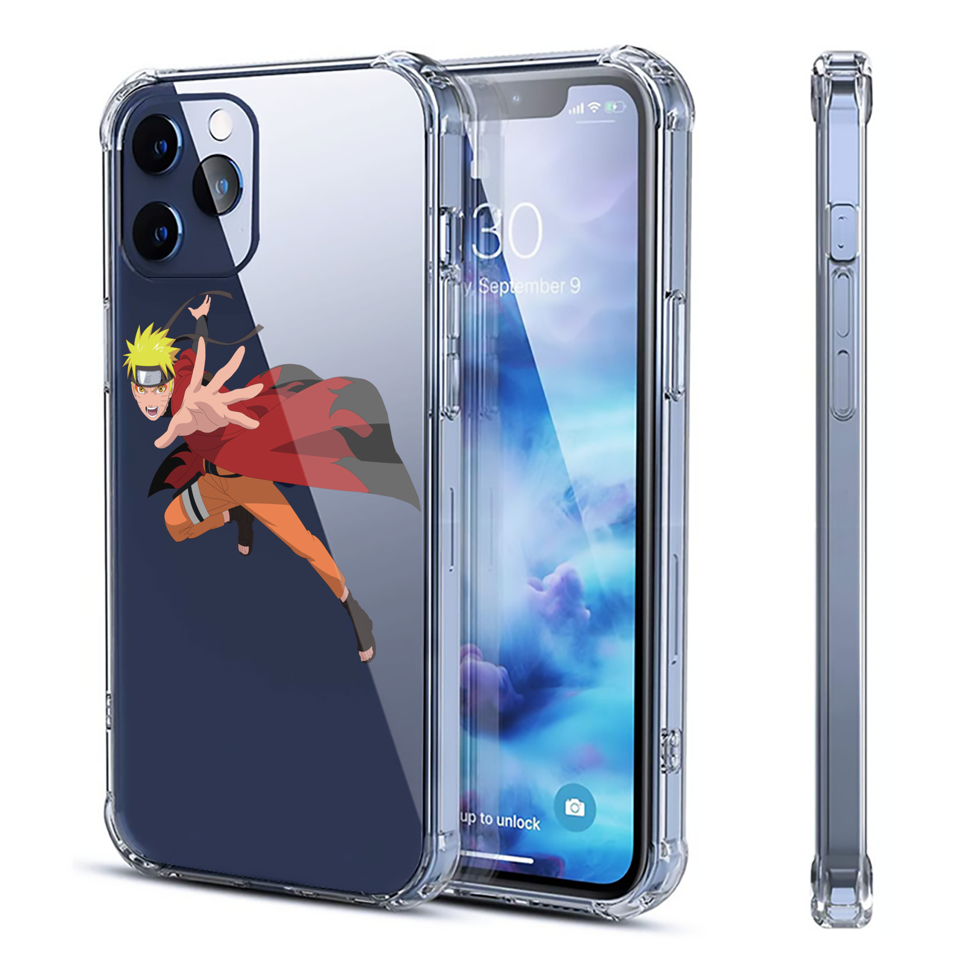 （画像用） NARUTO -ナルト- うずまき ナルト Uzumaki Naruto 【iPhone 12シリーズ対応】透明スマホケース（クリアソフトケース）